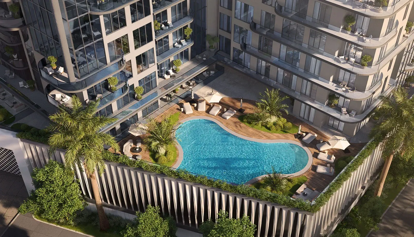 Radiant Terrace landscaped pool deck